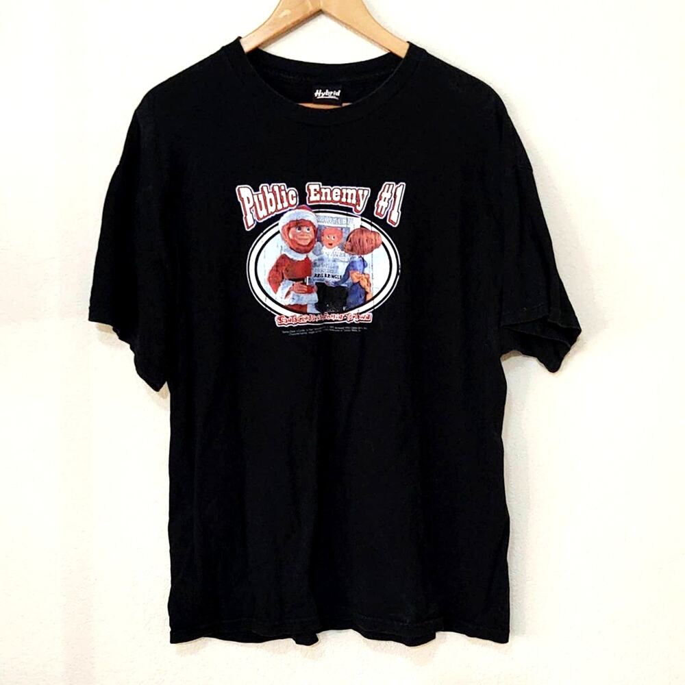 Vintage 90s Santa Claus Hybrid Tees Public Enemy Short Sleeve Shirt